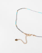 Load image into Gallery viewer, Delicate Miyuki Beaded Necklace in Turquoise and Gold
