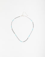 Load image into Gallery viewer, Delicate Miyuki Beaded Necklace in Turquoise and Silver

