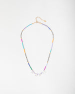 Load image into Gallery viewer, HOPE Beaded Mother of Pearl Letter Necklace in Gold
