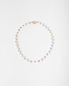 Freshwater Pearl Beaded Necklace in Gold