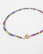 Load image into Gallery viewer, Rainbow Jade Beaded Necklace in Gold
