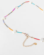 Load image into Gallery viewer, Starry Mother of Pearl Charm Beaded Necklace in Gold
