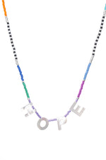 Load image into Gallery viewer, ✨PERSONALISE✨ HOPE Beaded Mother of Pearl Letter Necklace in Silver
